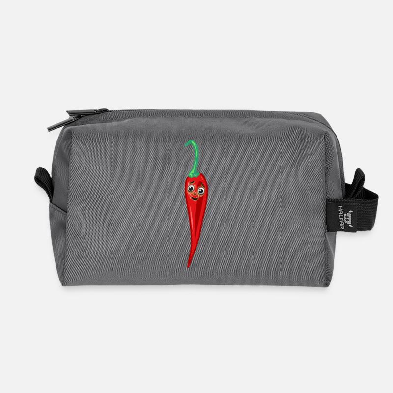 Chilischote Peperoni Küche Köche Koch - Recycelte Kulturtasche - Anthrazit