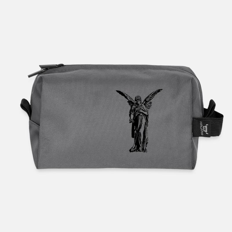 Schutzengel / Skulptur / Engel / Grafik - Recycelte Kulturtasche - Anthrazit