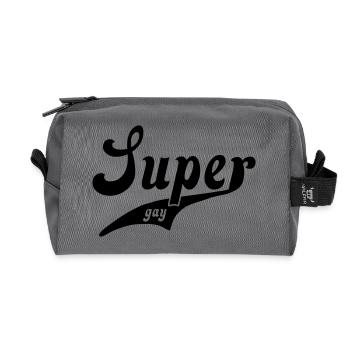 super_gay - Recycelte Kulturtasche - Anthrazit - Vorne