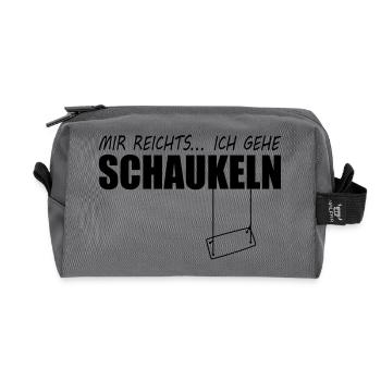 mir reicht es schaukel - Recycelte Kulturtasche - Anthrazit - Vorne