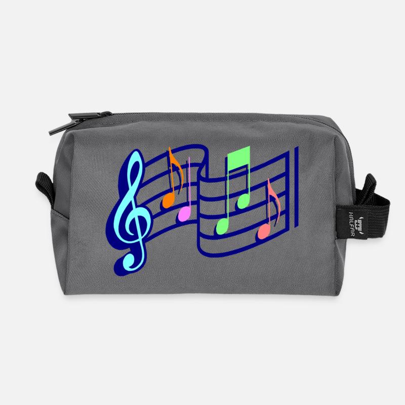 Musik Noten - Recycelte Kulturtasche - Anthrazit