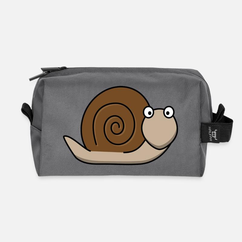 Schnecke - Recycelte Kulturtasche - Anthrazit