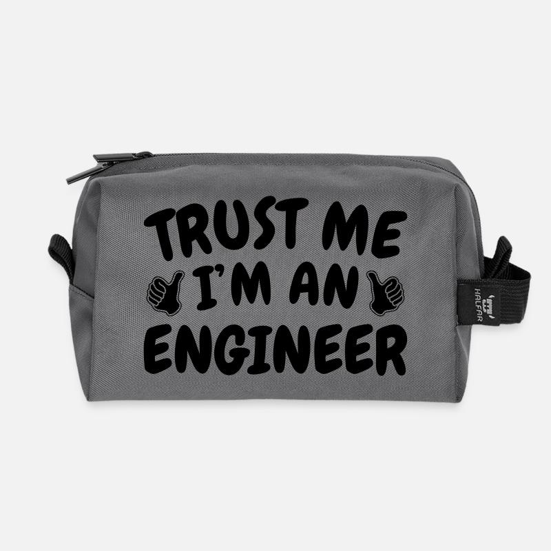 Trust Me I'm an Engineer - Recycelte Kulturtasche - Anthrazit