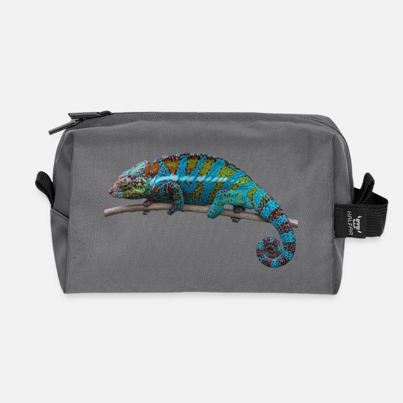 chameleon - Recycled Toiletry Zip Bag - anthracite