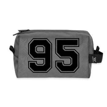 95 - Recycled Toiletry Zip Bag - anthracite - Front