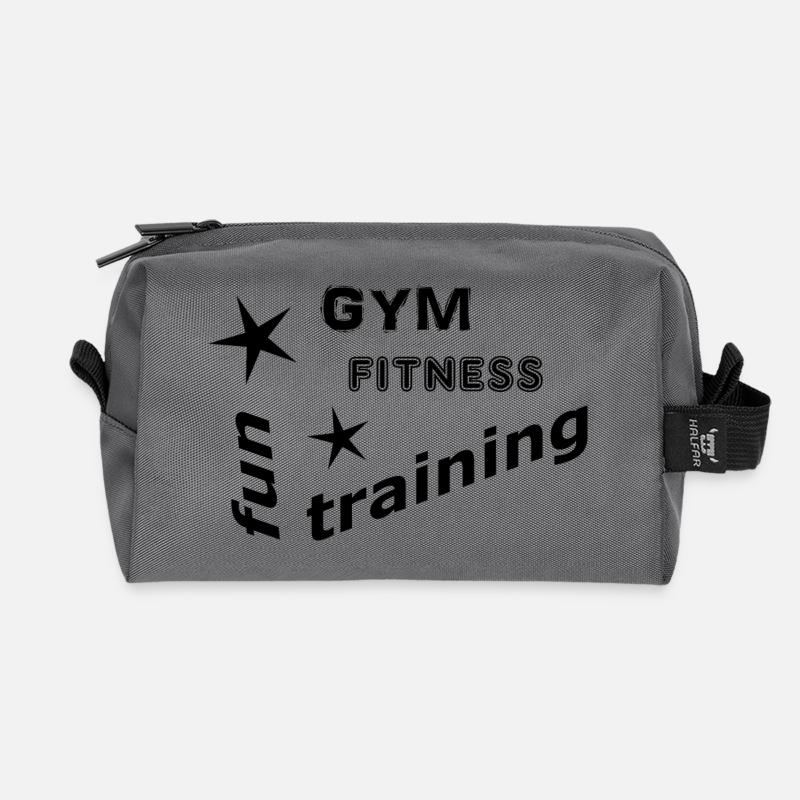 Fitness - Recycelte Kulturtasche - Anthrazit