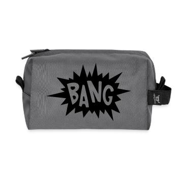 Bang Explosion Funny fun gift - Recycled Toiletry Zip Bag - anthracite - Front
