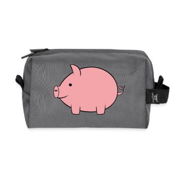 Porc - Trousse de toilette en tissu recyclé - anthracite - Devant