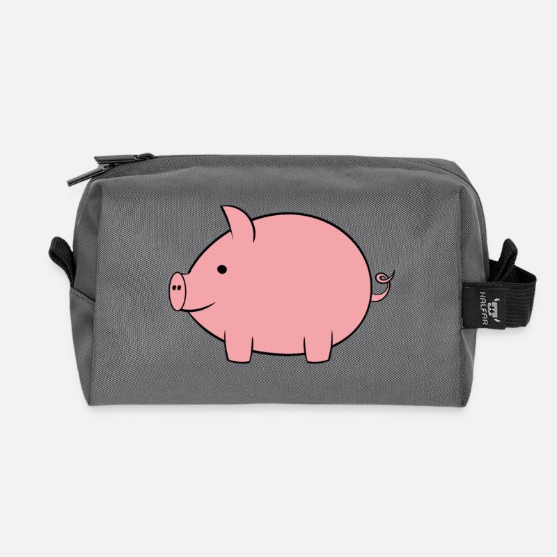 Schwein - Recycelte Kulturtasche - Anthrazit