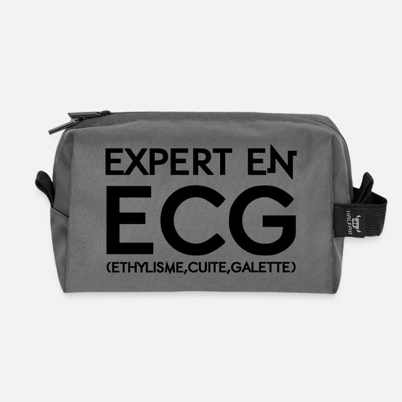 Experten-EKG - Recycelte Kulturtasche - Anthrazit