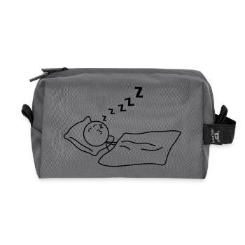 Sleeping - Recycled Toiletry Zip Bag - anthracite - Front