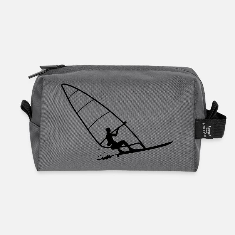 Windsurfen - Recycelte Kulturtasche - Anthrazit