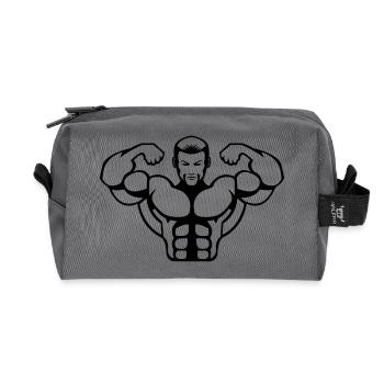 bodybuilder - Recycelte Kulturtasche - Anthrazit - Vorne
