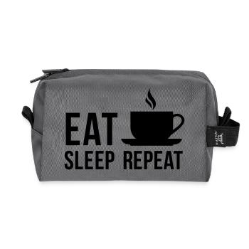 coffee - Recycled Toiletry Zip Bag - anthracite - Front