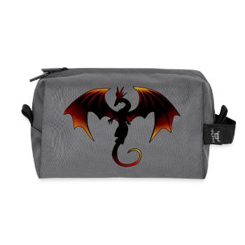 Feuer Drache, Fire Dragon - Recycelte Kulturtasche - Anthrazit - Vorne