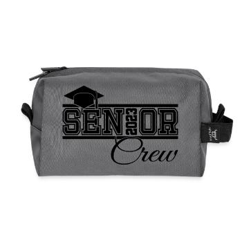 Senior 2023 Crew Proud Crew of Graduated - Recycled Toiletry Zip Bag - anthracite - Front