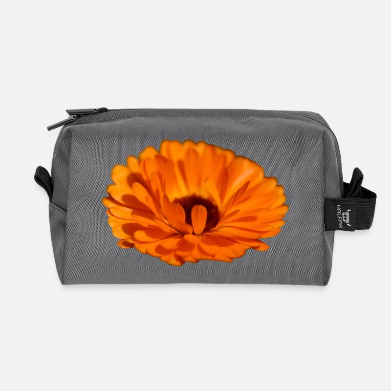 Ringelblume - Recycelte Kulturtasche - Anthrazit