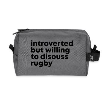 Rugby - Recycled Toiletry Zip Bag - anthracite - Front