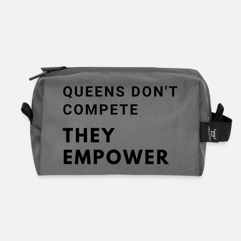 Queens don't compete, they empower - Recycelte Kulturtasche - Anthrazit