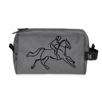 Sketch tab - Recycled Toiletry Zip Bag - anthracite - Front