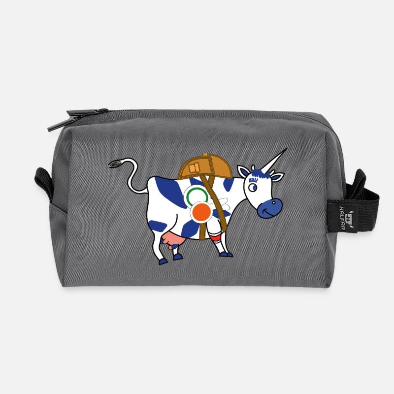 BAVARIAN UNICORN Zugführer Ausbildung - Recycelte Kulturtasche - Anthrazit