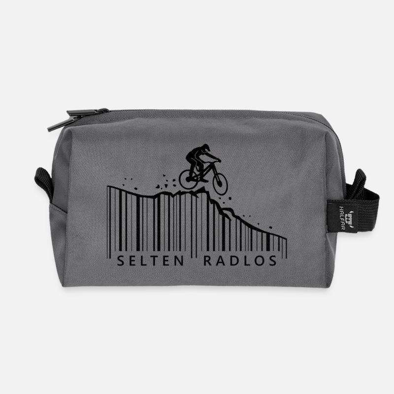 selten radlos barcode downhill mountainbike - Recycelte Kulturtasche - Anthrazit