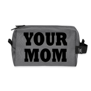 Your mom - Recycelte Kulturtasche - Anthrazit - Vorne