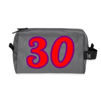 30. 30 YEARS. 30th ANNIVERSARY. 30 YEARS ANNIVERSARY. - Recycled Toiletry Zip Bag - anthracite - Front