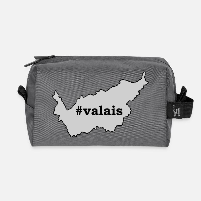 VS Valais / Wallis - Recycelte Kulturtasche - Anthrazit