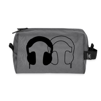 Headphones - Recycled Toiletry Zip Bag - anthracite - Front