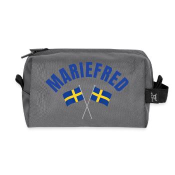 Mariefred Schwedische Flaggen - Recycelte Kulturtasche - Anthrazit - Vorne