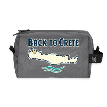 Back to Crete Greece Vacation Memory for Island Tr - Recycelte Kulturtasche - Anthrazit - Vorne