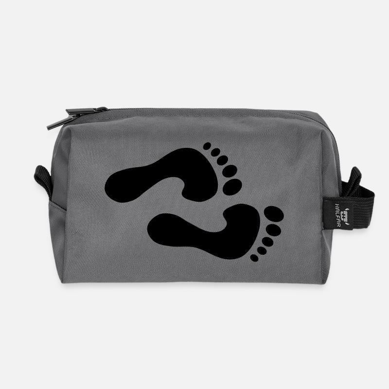 Füße - Recycelte Kulturtasche - Anthrazit