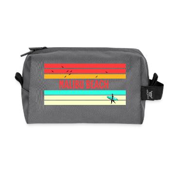 Malibu Beach: Kalifornien, Surfer, Los Angeles - Recycelte Kulturtasche - Anthrazit - Vorne