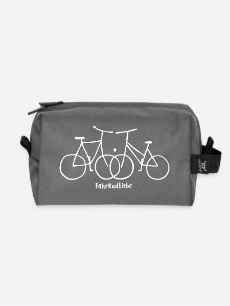 Fahrradliebe für echte Fahrradfans - Recycelte Kulturtasche - Anthrazit