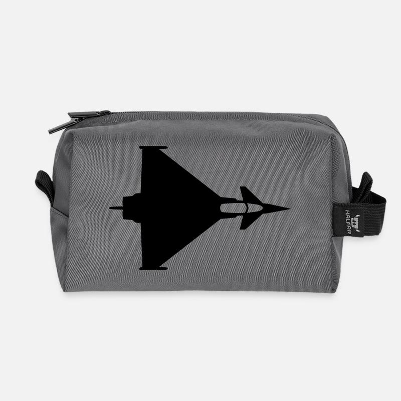 eurofighter_oben - Recycelte Kulturtasche - Anthrazit