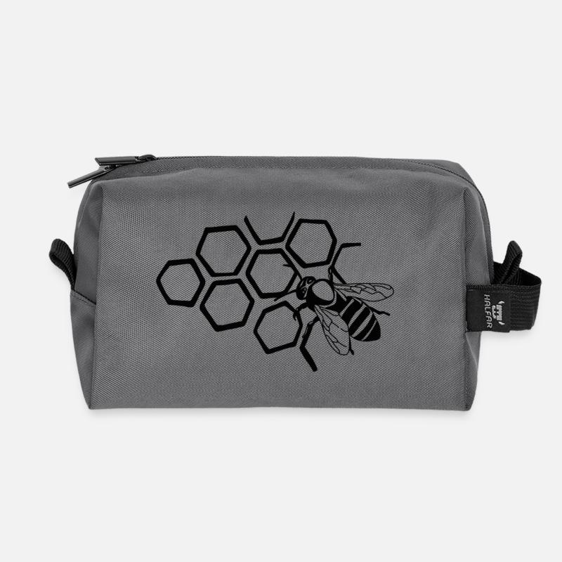 Biene - Recycelte Kulturtasche - Anthrazit