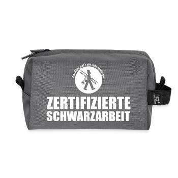 Certified moonlighting - Recycled Toiletry Zip Bag - anthracite - Front