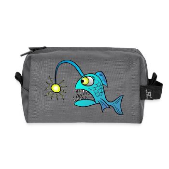 Lantern frogfish - Recycled Toiletry Zip Bag - anthracite - Front