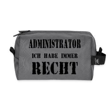 Administrator - Recycelte Kulturtasche - Anthrazit - Vorne