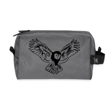 owl - Recycelte Kulturtasche - Anthrazit - Vorne