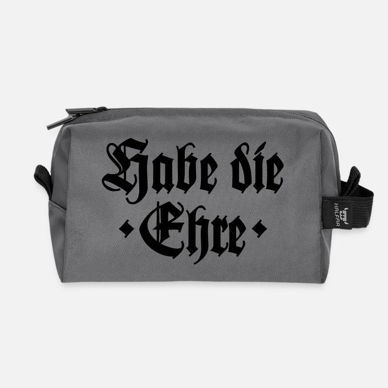 Habe die Ehre - Recycelte Kulturtasche - Anthrazit