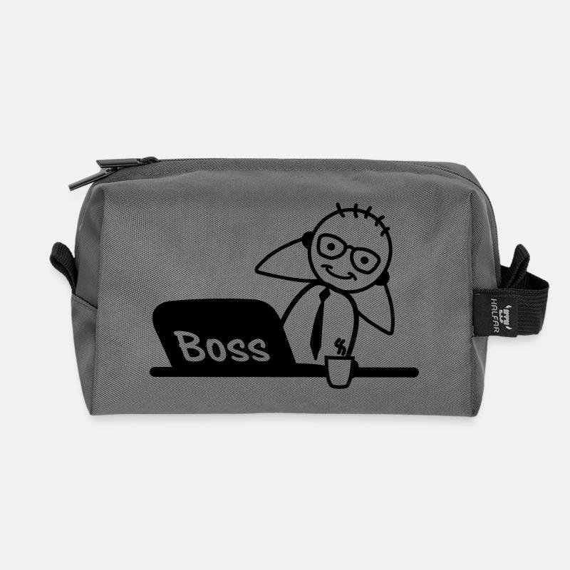 Office laptop the - Recycled Toiletry Zip Bag - anthracite