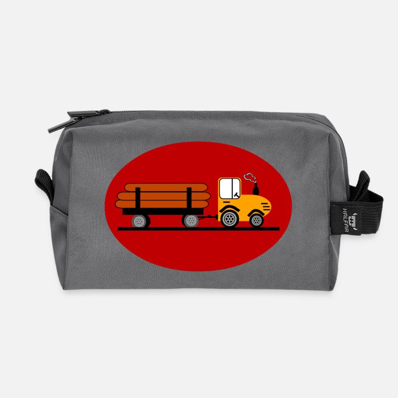 Tractor - Recycled Toiletry Zip Bag - anthracite