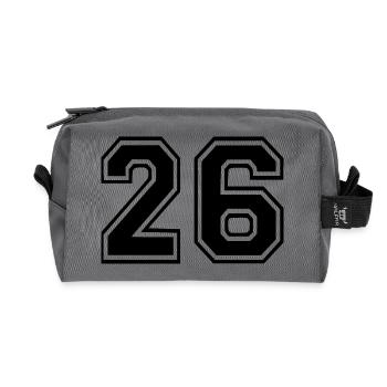 26 - Recycled Toiletry Zip Bag - anthracite - Front