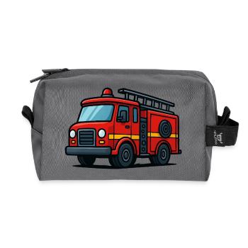 fire engine - Recycled Toiletry Zip Bag - anthracite - Front