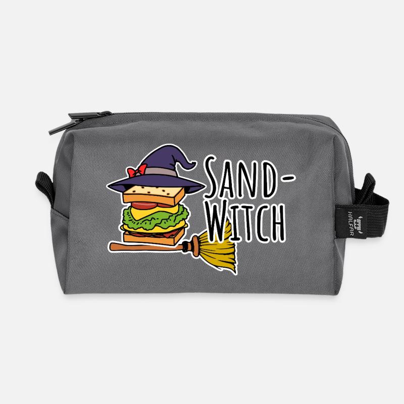 Die Hexe ist ein Sand-Witch, Halloween Hexen Brot! - Recycelte Kulturtasche - Anthrazit