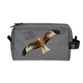 Milan royal en vol - Trousse de toilette en tissu recyclé - anthracite - Devant
