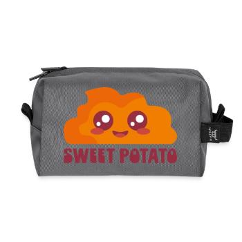 Patate douce dessin animé mignon - Trousse de toilette en tissu recyclé - anthracite - Devant