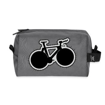 TRACK BIKE Patch - Recycelte Kulturtasche - Anthrazit - Vorne